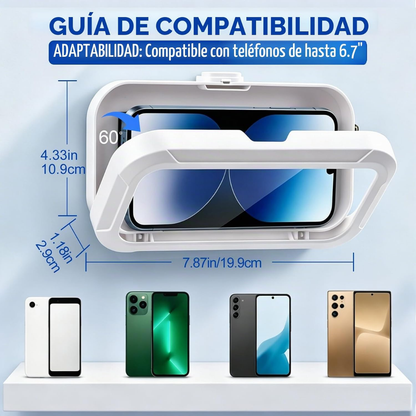Soporte Impermeable de Móvil para Ducha